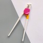 Дитячі навчальні палички для їжі (Рожевий+оранжевий)